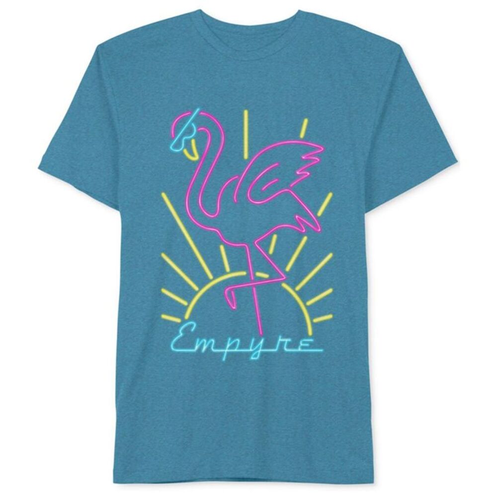 Jem Mens Neon Flamingo Graphic T-Shirt, NWT